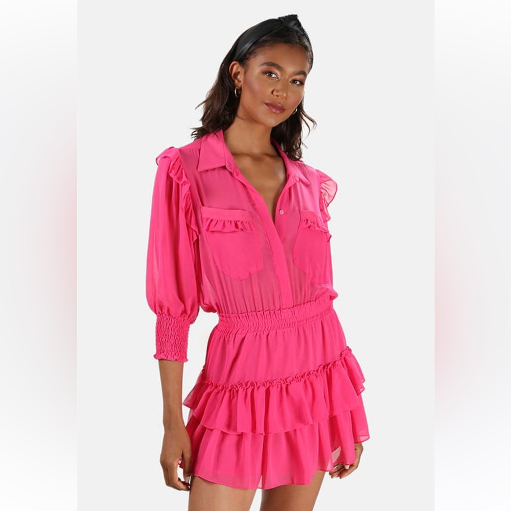 Do+Be Pink Ruffle Dress